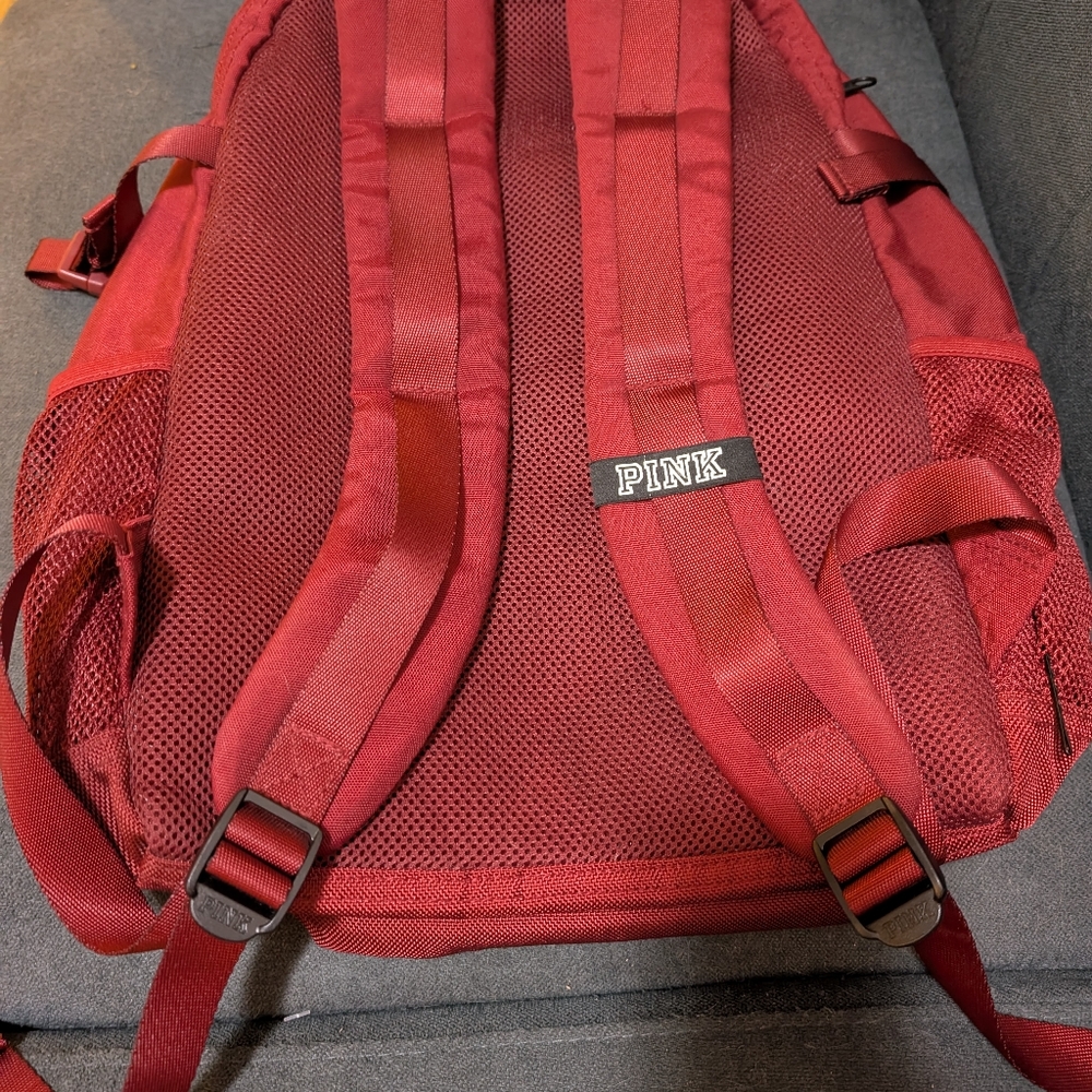 Victoria's Secret PINK- Collegiate bookbag- Ruby (maroon) - Picture 2 of 6